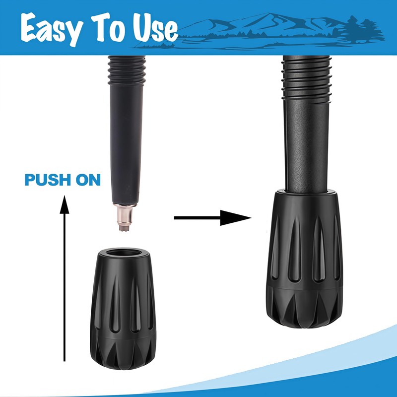 Trekking Pole Tip Protectors Replacement Caps Fit Black Diamond Poles