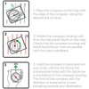 Outdoor Baseplate Ruler Map Scale Compass Hiking Explorer Compass with