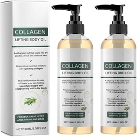 2PC Collagen Lifting Body Oil, Collagen Oil for Skin Tightening, Firming Body Oil, Nourishing and Softening Neck Oil For All Body