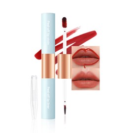 WAJJYM 2-In-1 Peel Off Lip Stain Matte Finish Lip Liner Tattoo Peel-off Lip Tint Long Lasting All Day Lip Masque Waterproof Smudge-proof Transfer-proof Peel Off Lip Makeup, 5#terracotta