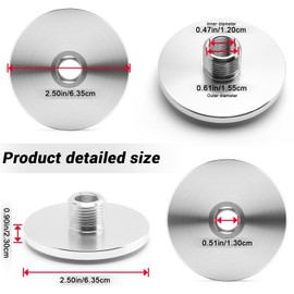 1/2-28 to 3/4-16 2.5 Dia. Aluminum Oil Filter Adapter - Threaded,