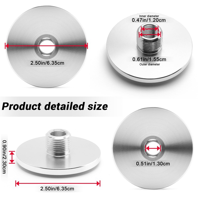 1/2-28 to 3/4-16 2.5 Dia. Aluminum Oil Filter Adapter -
