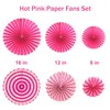 Cmaone Hotpink Party Decorations Pink Girls Paper Fan Birthday Baby