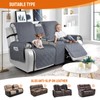 VANSOFY Loveseat Recliner Cover with Console 100% Waterproof Sofa Slipcovers