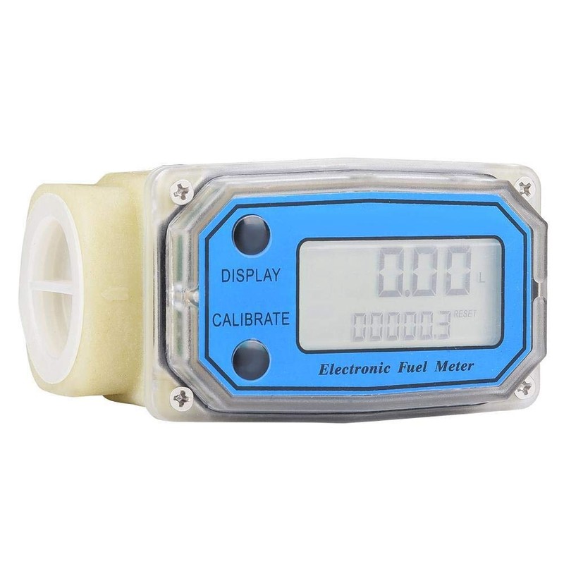 Nikou Flow Meter Turbine Meter, 15-120L/min 1 Inch NPT Mini