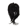 minkissy Black Ponytail Extension with Braid Clip Synthetic Hairpiece for