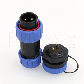 Eonvic HE21 2 Pin Aviation Connector Panel Mount Aviation Plug Male Socket Female Waterproof IP68 Connectors for Industrial Device Power Signal