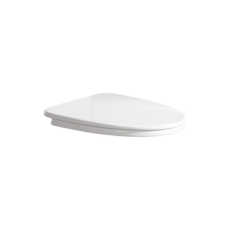 WOODBRIDGE Toilet Seat with Cover, White, Slow-Close, Quick-Release for Easy