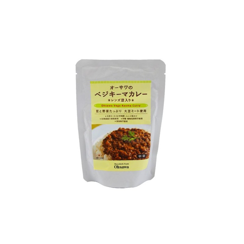 Osawa Veggie Keema Curry with Lentils, 5.3 oz (150 g)