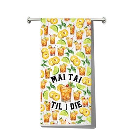 Mai Tai Küchenhandtuch, Mai Tai, Liebhaber, Geschenk, Mai Tai, Cocktail-Handtuch, Tiki, Mai Tai Hanf-Handtuch (MAI TAI Til kt3)