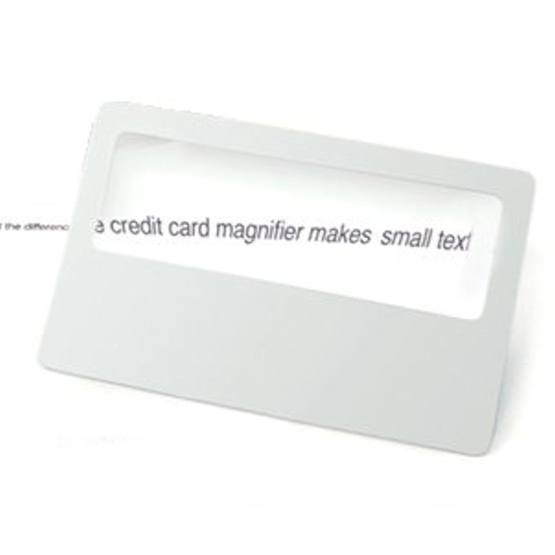 Handy Pocket Credit Card Size Magnifying Card- Slim Reading Lens