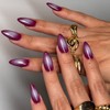IMRAIN Press on Nails Medium Almond Fake Nails Purple Ombre