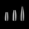 504PCS 3 Shapes Coffin Nail Tips Full Cover Clear Acrylic
