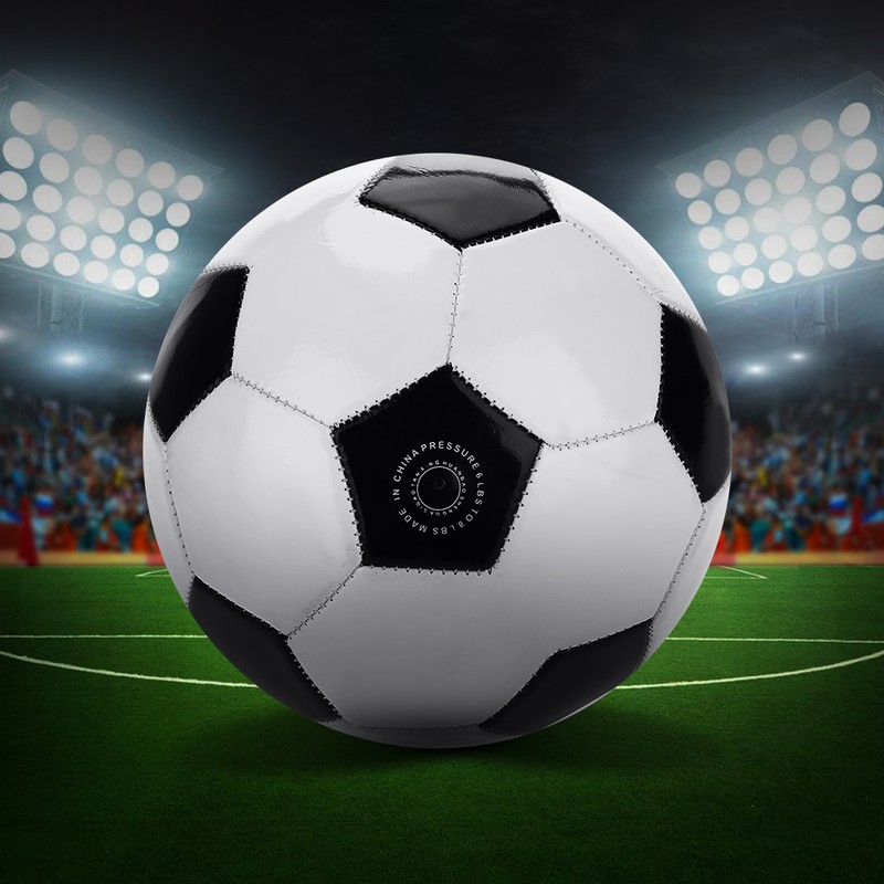 Size 4 Classic Black White Standard Soccer Ball Training Football