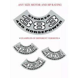 Unbranded 71-72 CHEVELLE • Air Cleaner Decal • Any CID !  Stroker or Turbo - Jet