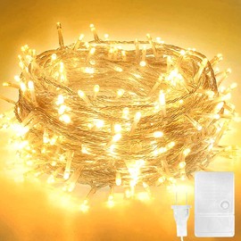 Luces Navideñas, ZJTZJY 22M 200 LED Cadena de Luces, 8 modos de luz, Luces Navideñas Exterior, Impermeable, Adecuada para Árbol de Navidad, Habitación, Patio, Jardín, Fiesta, Navidad (Blanco Cálido)