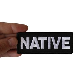 Native Patch - 4x1.5 inch - Embroidered Iron on Patch (P6387)