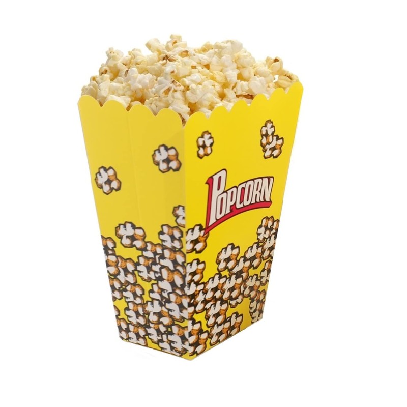 Komonee Foldable Pack Of Childrens Popcorn Holder Boxes Yellow (Pack