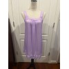 Silky Sleeveless Nightgown w/Robe Embroidery Lace Floral Design Purple Size