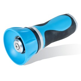 Hicello Garden Hose Nozzle Firemen Rubber Coated Hand-held Metal Water Gun Water Garden High Pressure Golf Garden spray Gun Adjustable Home Car Wash Spray Gun 3/4" Female Spiral Connection Garden Hose