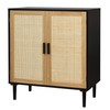 Finnhomy Sideboard Buffet Cabinet, Kitchen Storage Sideboard with Rattan Decorated
