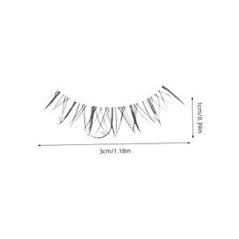 WOONEKY Natural Curly Fake Eyelashes Sparkly Pearl Lashes for Cosplay and Banquets