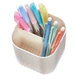 iDesign Recycled Plastic Medium Office Organizer Bin – 10.54” x 6.61” x 2.5”, Coconut