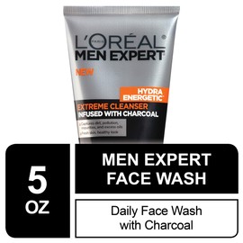 L’Oréal Paris L'Oréal Paris Men Expert Hydra Energetic Limpiador de crema de carbón, 5 fl. oz., 0, 1 pieza