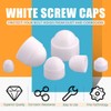 Glarks 160Pcs White Bolt Covers Screw Caps Assortment Kit, M4