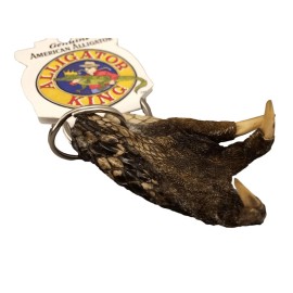 Gator Foot Keychain Alligator Paw Souvenir Taxidermy Reptile Claw Key Chain Ring
