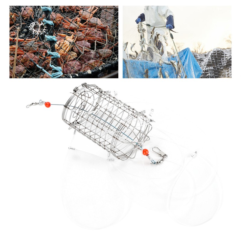 Crab Snares with 8 Loops Reusable Cylindrical Stainless Steel Wire