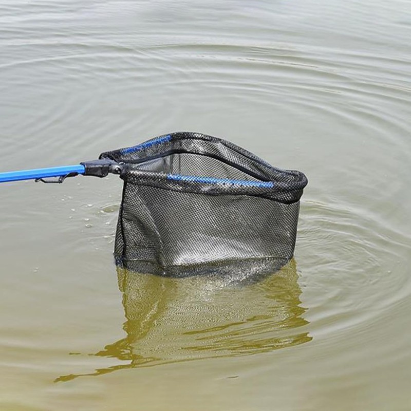 Red de Pesca Telescópica Plegable de Aluminio con Varilla Retráctil
