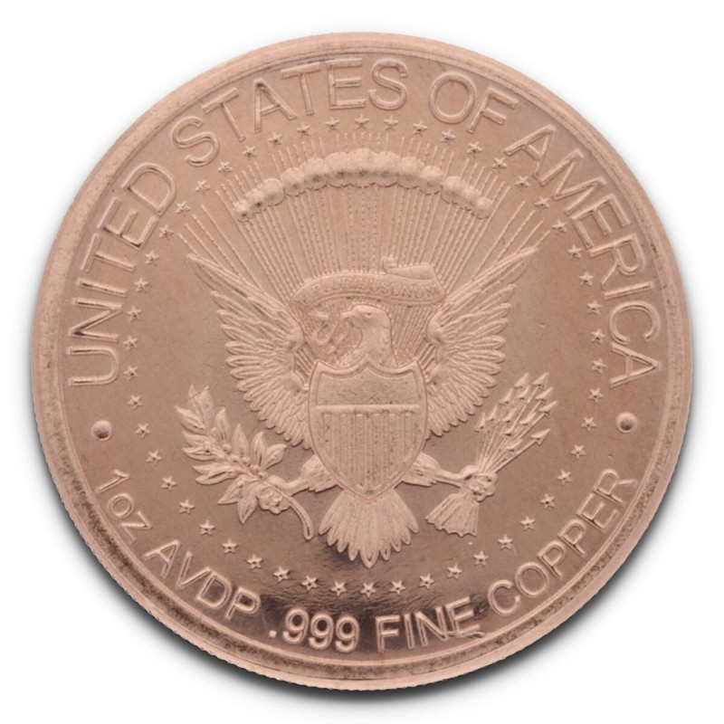 1oz (1oz - AVDP) .999 Fine Copper "Ronald Reagan -