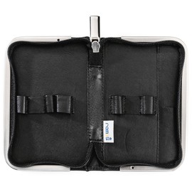 REMOS Manicure Case empty made of genuine leather with space for 6 tools - black