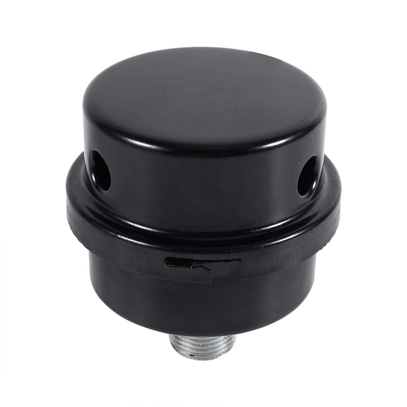Air Compressor Filter, Air Compressor Silencer Thread Black Metal Intake