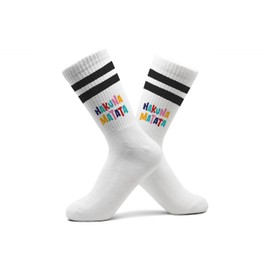Shirtracer - Statement - Socks Hakuna Matata Tennis Socks Everything in Order I No Worry Tennis Socks No Problem, 01 black
