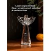 CNCRMEM Retirement Gift for Woman Engraved Crystal Angel