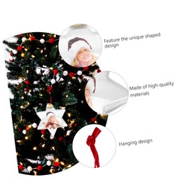 Abaodam 6 Fillable Ornaments Christmas Baubles Hanging Pendant Baubles In Of Baubles Transparent Frame Shape Decor Display Family Layout Indoor Trees Photo Creative