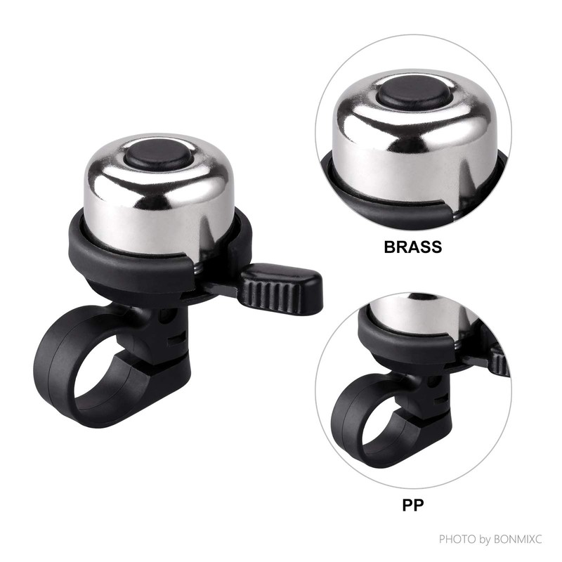 BONMIXC Timbre de Bicicleta Latón Mini Campana para Bicicleta (2