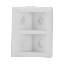 50 Piezas de Código de Plástico en ángulo Recto, Código de Soportes de ángulo de Refuerzo de Escuadra de Esquina, Buena Mano de Obra, Cómodo de Usar y Soportes de Esquina Sólidos, Color