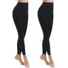MANZI 2 Pairs Women's Footless Dance Tights Soft Solid Colored