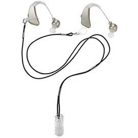 Hearing Aid Clip - Protective Holder with Anti Lost Lanyard Cord - Rope with Loops and Clip and Security Clip Ideal for Behind the Ear Hearing Aids and Personal Sound Amplifiers