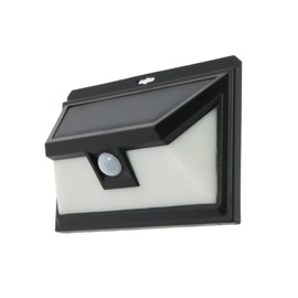 Solar-LED-Wandleuchte, Bewegungsmelder, 300 lm, 4500 K, 200 x 105 x 45 mm, Schwarz, 270 g, ideal für den Außenbereich