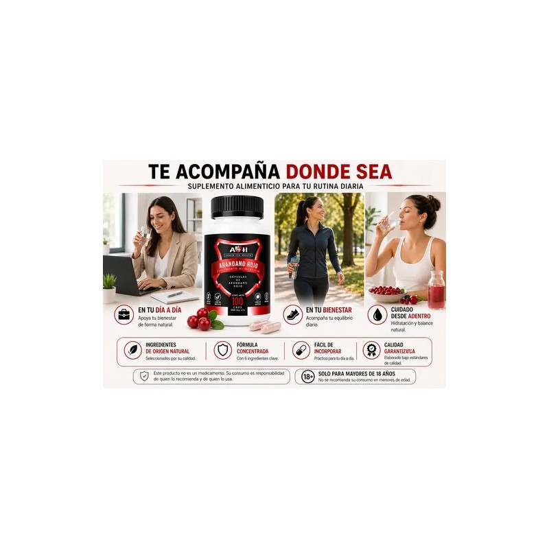 Suplemento Arándanos Rojos Armor For Health 100 Cápsulas 500mg