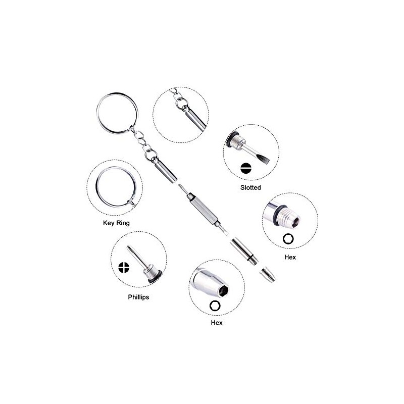 1000 PCS Kit de Reparación de Anteojos con Tornillo, Pinza,