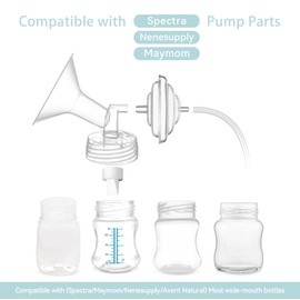 GOTOCUT 16PCS 24mm Flanges Valves Inserts for Spectra S1 S2 9Plus Synergy Gold Breast Pumps Replacement Accessories, Compatible with Spectra, Nenesupply, Avent Wide-Mouth Bottles, Breastfeeding Parts