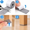 2-Pack Self-Adhesive Felt Furniture Strips for Floor Protection – 39.4