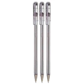 Pentel Black Superb Ballpoint Pen Ball Point Pens 0.7mm Nib Tip 0.25mm Line Width Fine Line Refillable Ink BK77 (Pack Of 3)