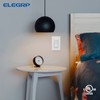 ELEGRP Matte White Single Pole Decorator Light Switch, 15Amp, 120-277V,