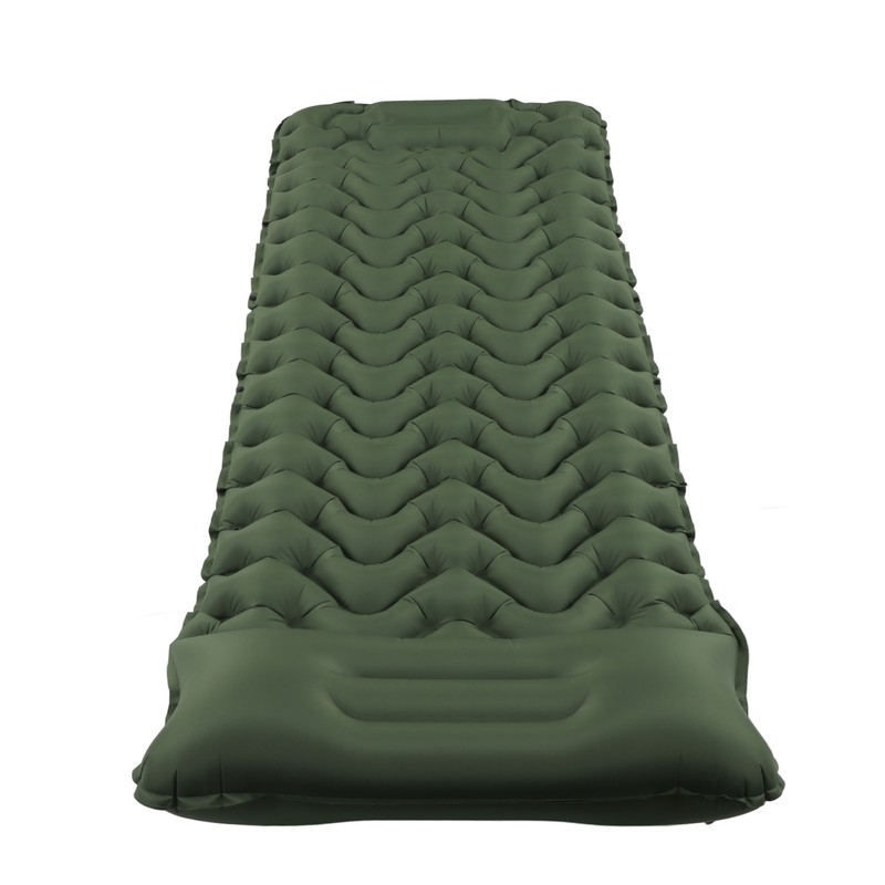 Inflatable Camping Sleeping Pad Green Leakproof Waterproof Portable Outdoor Camping